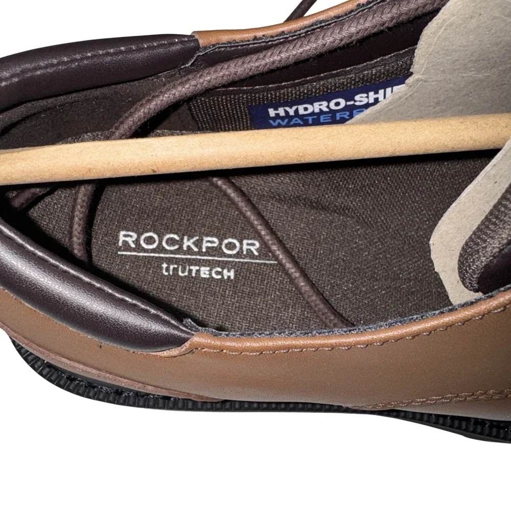 Rockport Men 8M Northfield Waterproof Leather Walking Dress Shoes Casual Lug Low